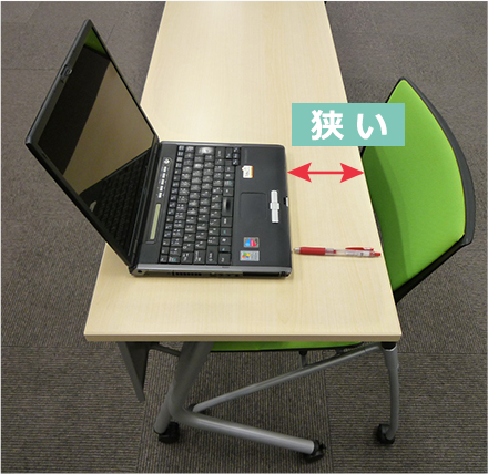 【45cmの机】と【60cmの机】の使い勝手の違い