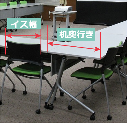 【45cmの机】と【60cmの机】のHP上での見分け方